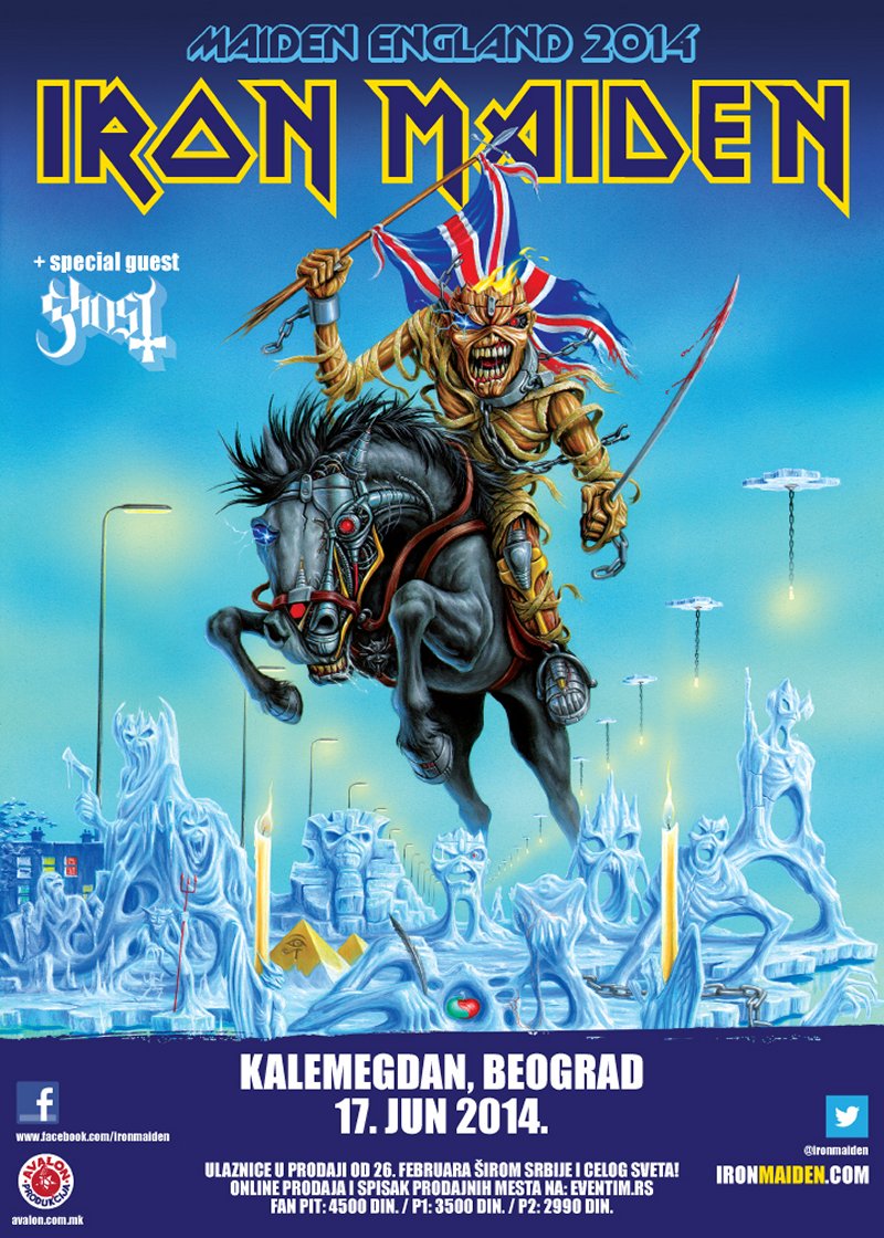 Iron Maiden - Maiden England 2014 - Kalemegdan, Beograd, Srbija